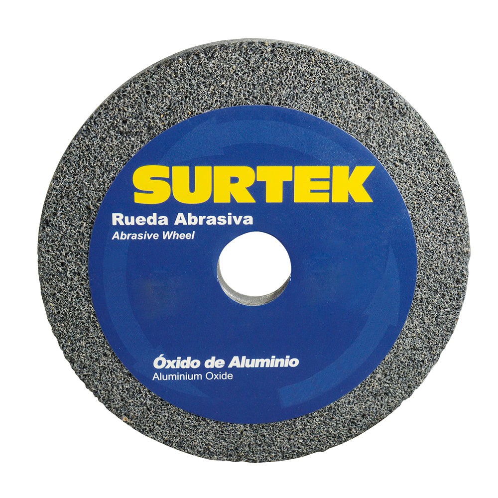 Rueda abrasiva de óxido de aluminio grano 36, 5" x 3/4" Surtek