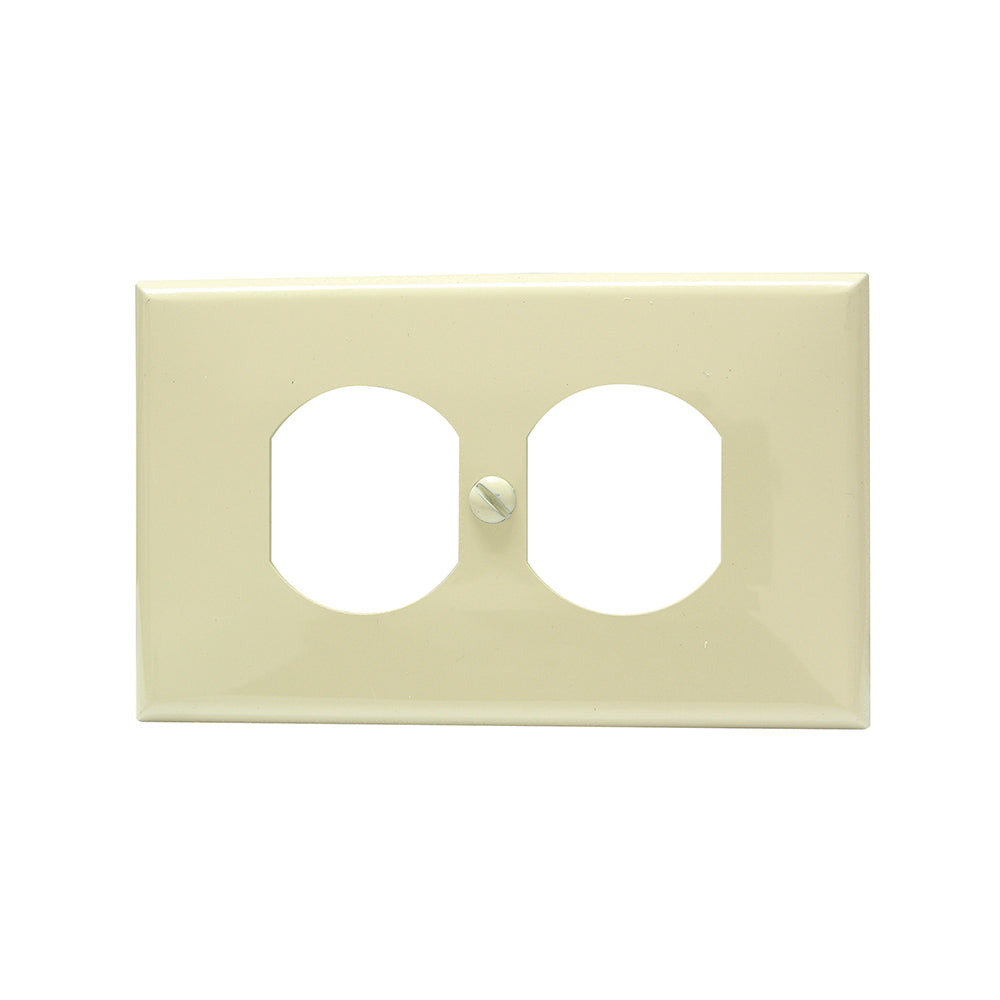 Placa doble plástica , línea estándar, color marfil Surtek