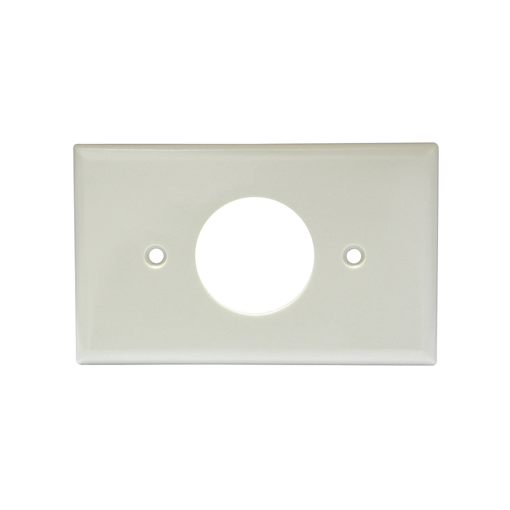 Placa sencilla plástica , línea estándar, color marfil Surtek