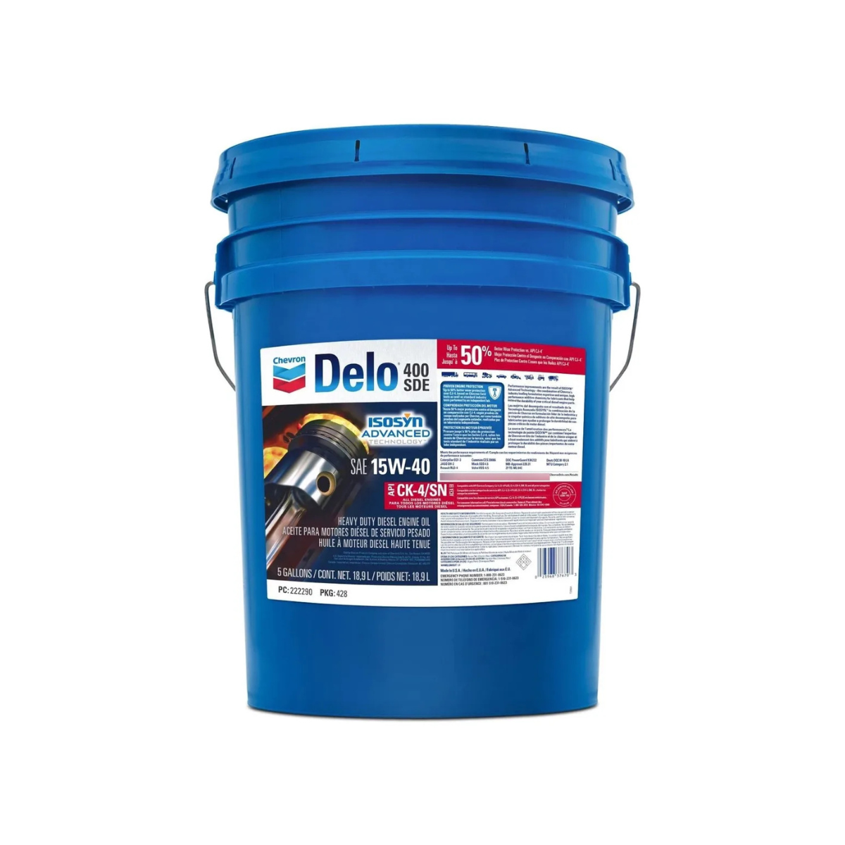 Aceite Chevron Delo 400 XLE 15W40 | 19L