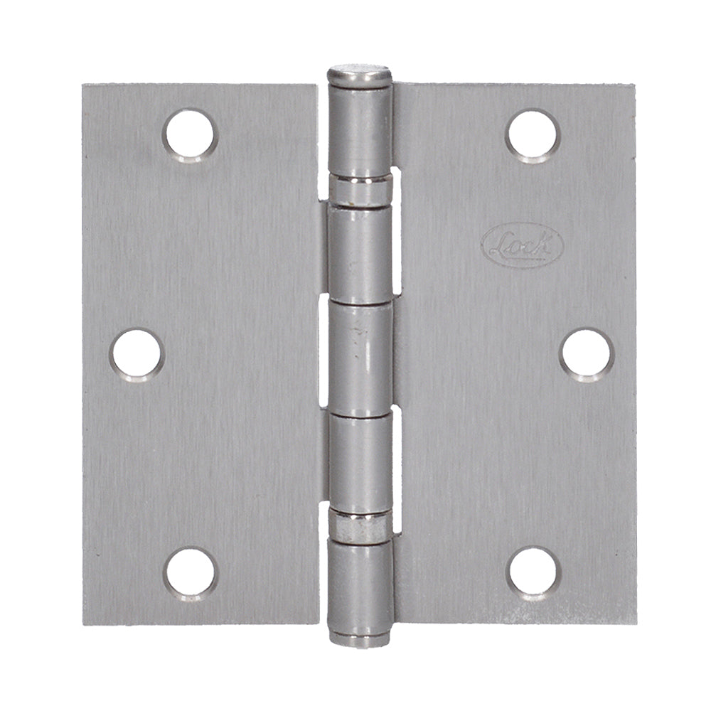 Bisagra cuadrada arquitectónica con balero de acero níquel satinado 4" x 4" Lock