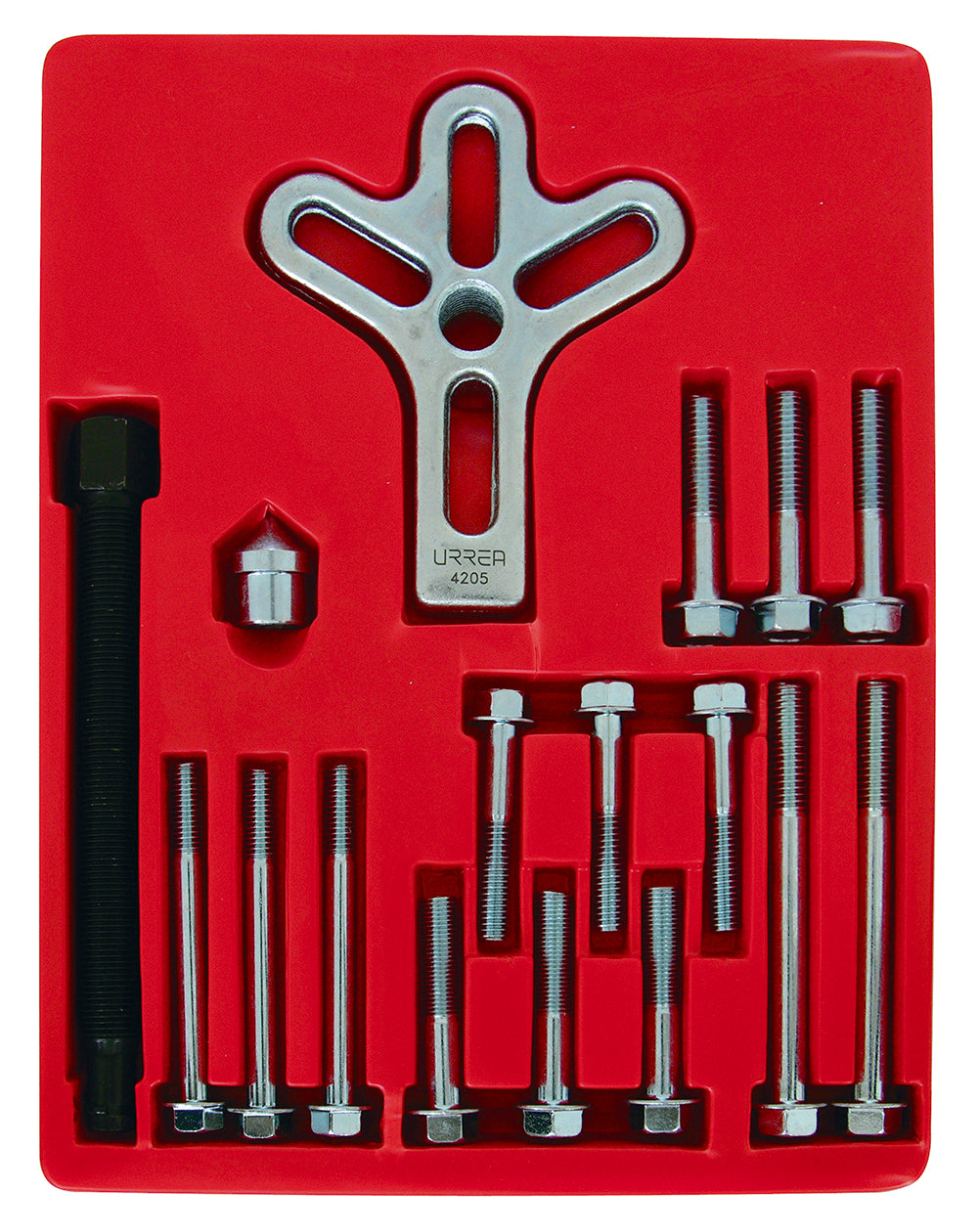 Juego de extractor automotriz de volante tipo "C", 17 piezas Urrea