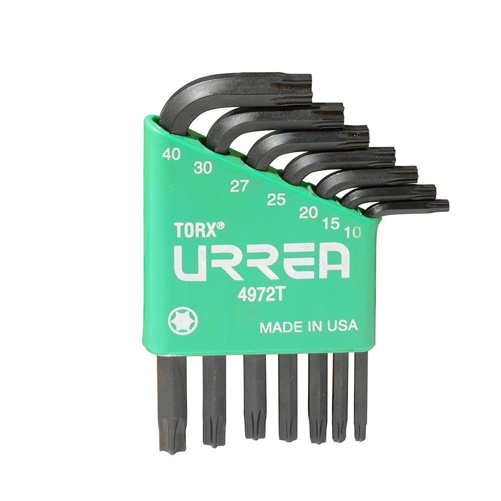 Juego de llaves hexagonales tipo "L", torx, 7 piezas en blíster Urrea