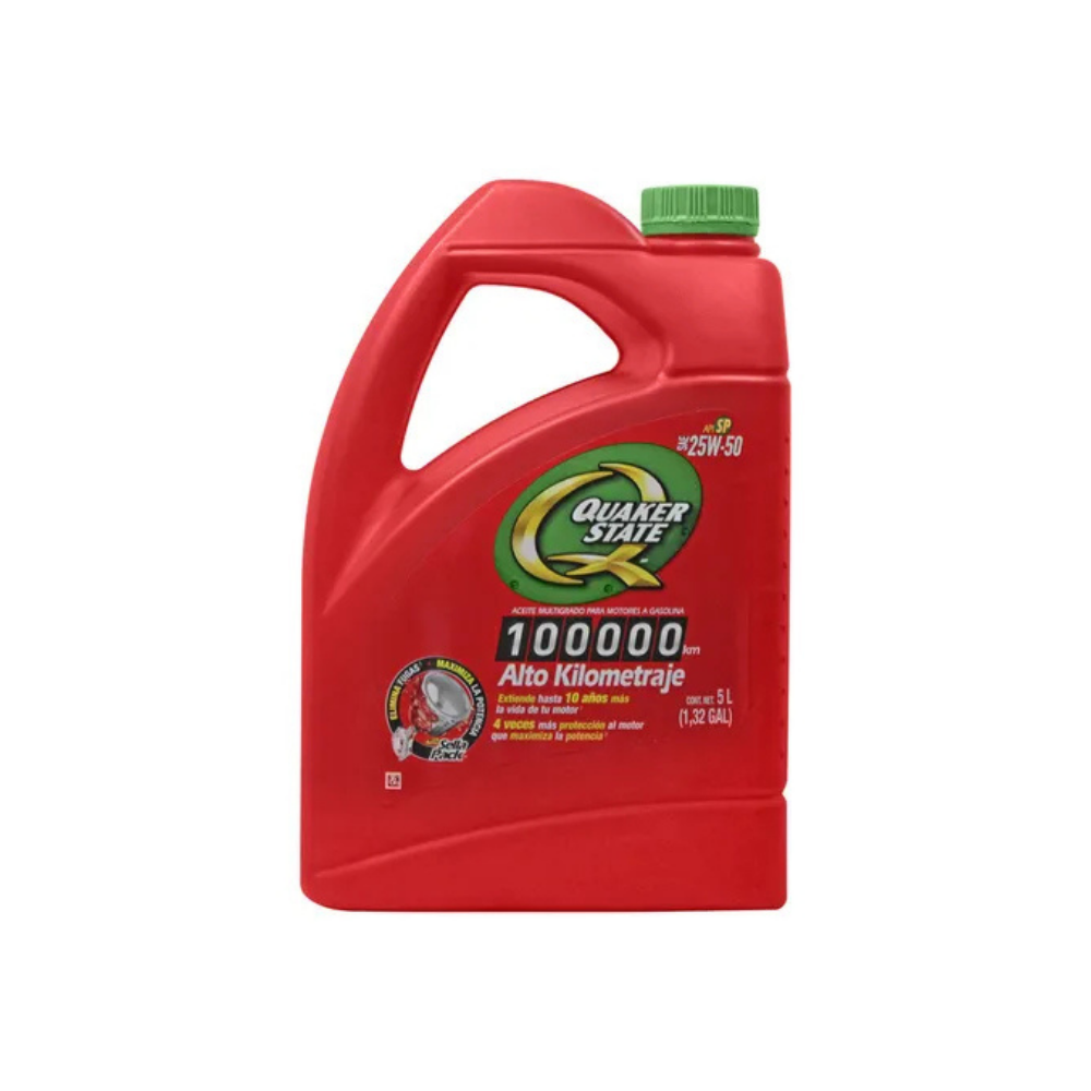 Aceite Alto Kilometraje Quaker State 25W50 | 5L