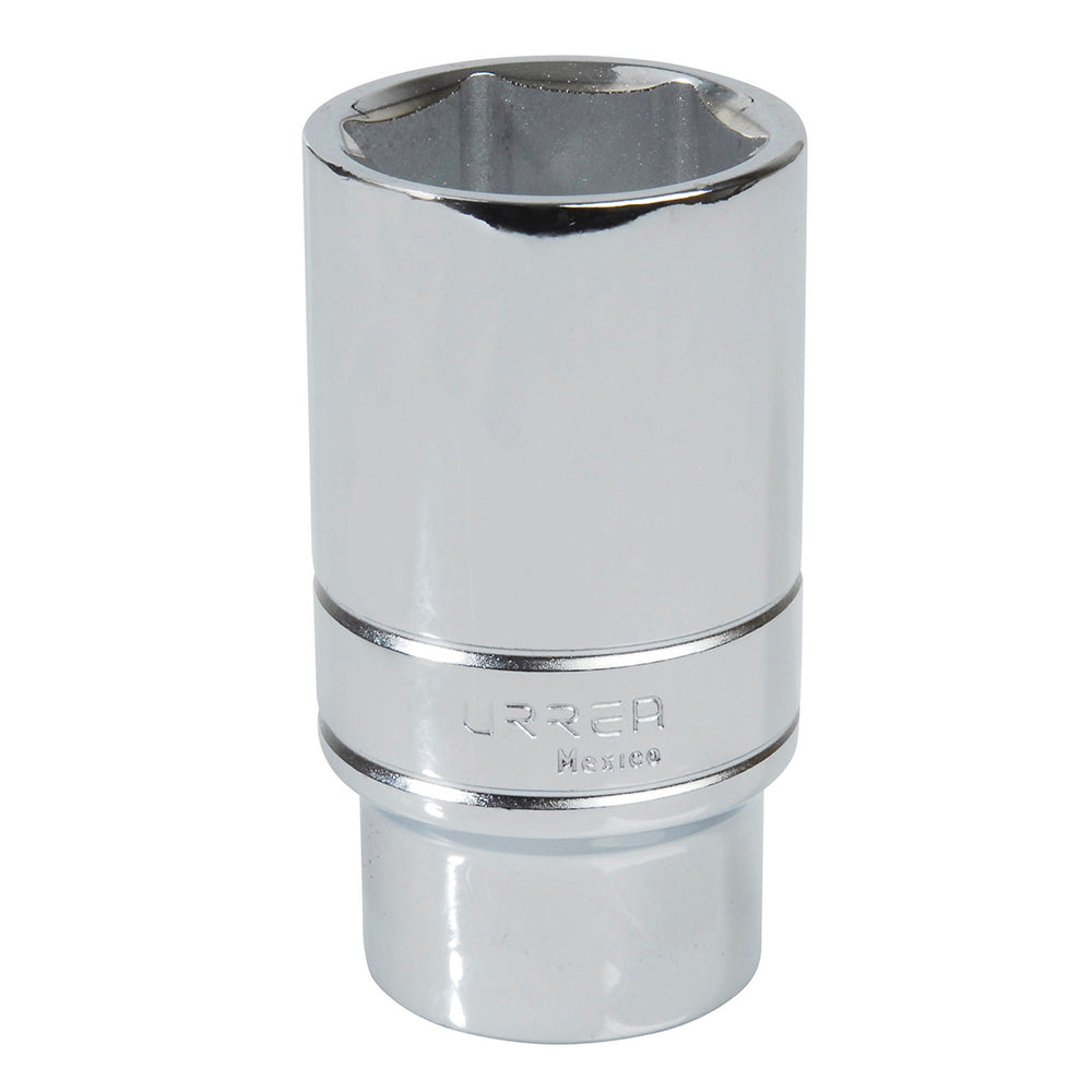 Dado largo cuadro de 1/2", 6 puntas, en pulgadas, 1-1/8" Urrea
