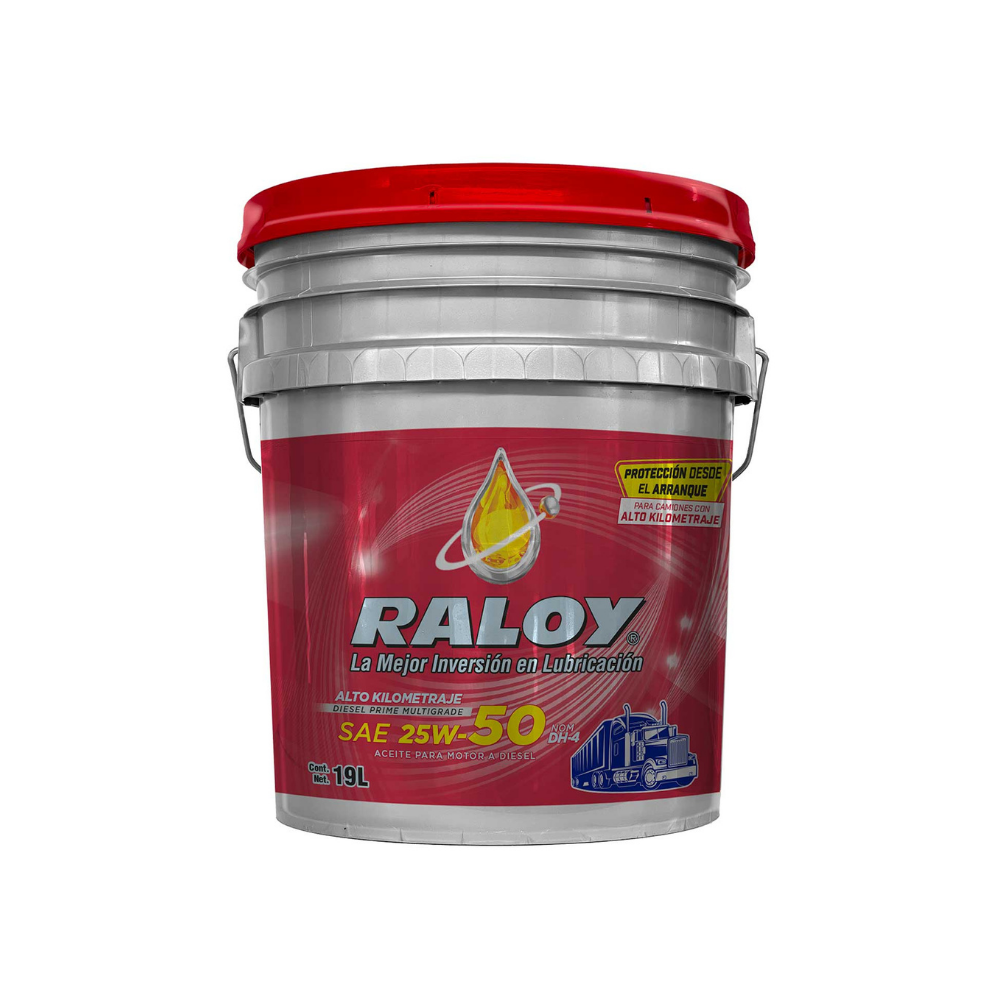 Aceite Raloy alto kilometraje 25W50 | 19L
