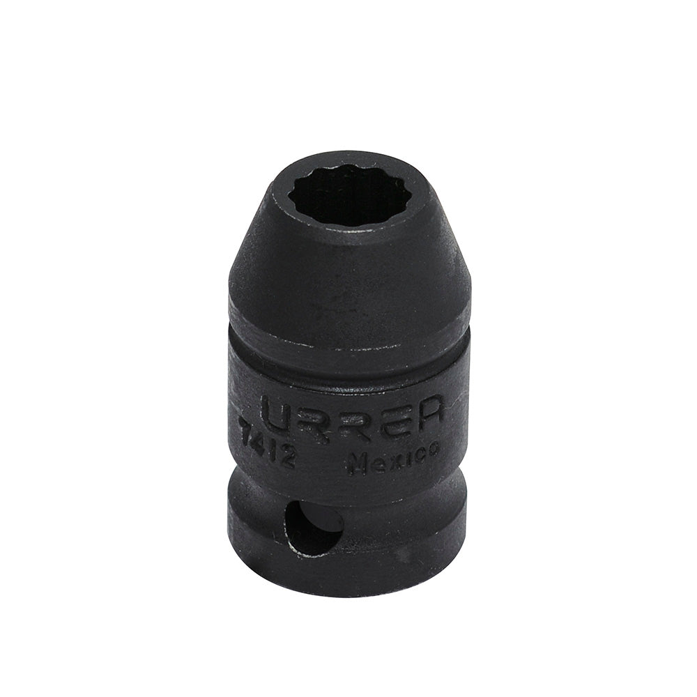Dado de impacto cuadro de 1/2", 12 puntas, en pulgadas, 3/8" Urrea