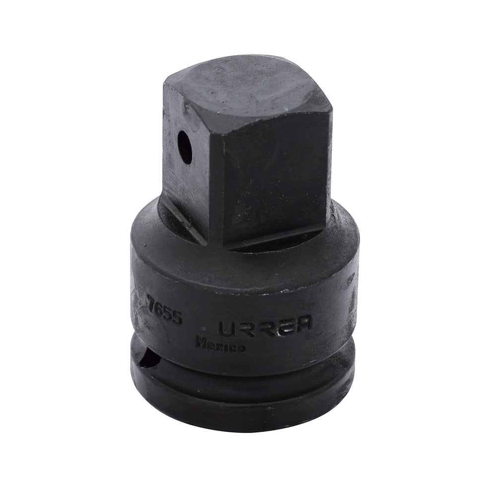 Adaptador con barreno pasado para dado de impacto cuadro de 3/4" hembra a 1" macho Urrea