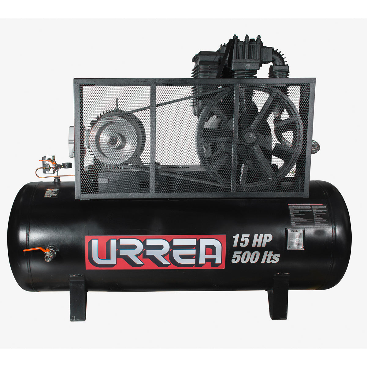 Compresor de aire eléctrico de banda 500L, 15HP, 220V - 440V Urrea