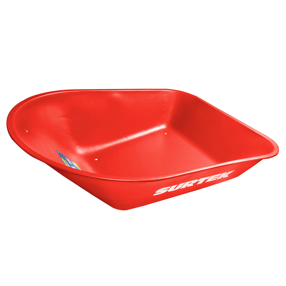 Concha de acero para carretilla herraje tipo americano 6 Ft3, roja Surtek