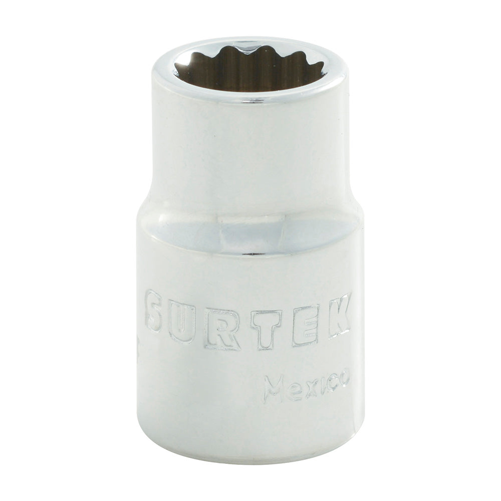 Dado cuadro de 3/8", 12 puntas, en pulgadas, 1/4" Surtek