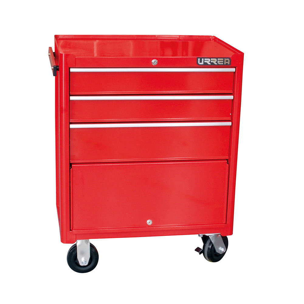 Gabinete móvil con 3 gavetas color rojo 27" serie I Urrea
