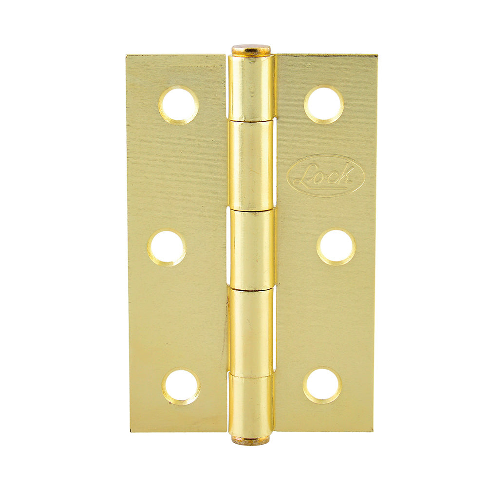 Bisagra alargada perno remachado de acero latón brillante 2" x 1.61" Lock