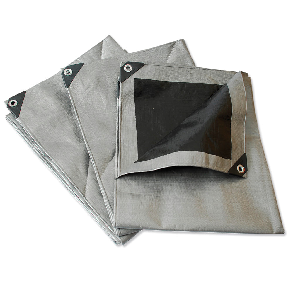 Lona de polietileno reforzada color gris, 4 x 5 m Surtek