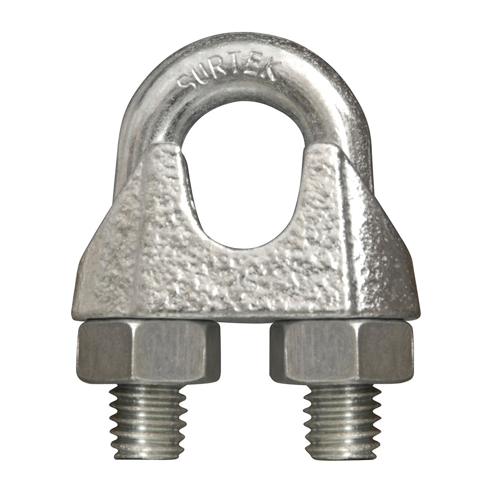 Perro de hierro maleable para cable de acero tipo alemán 3/8" Surtek
