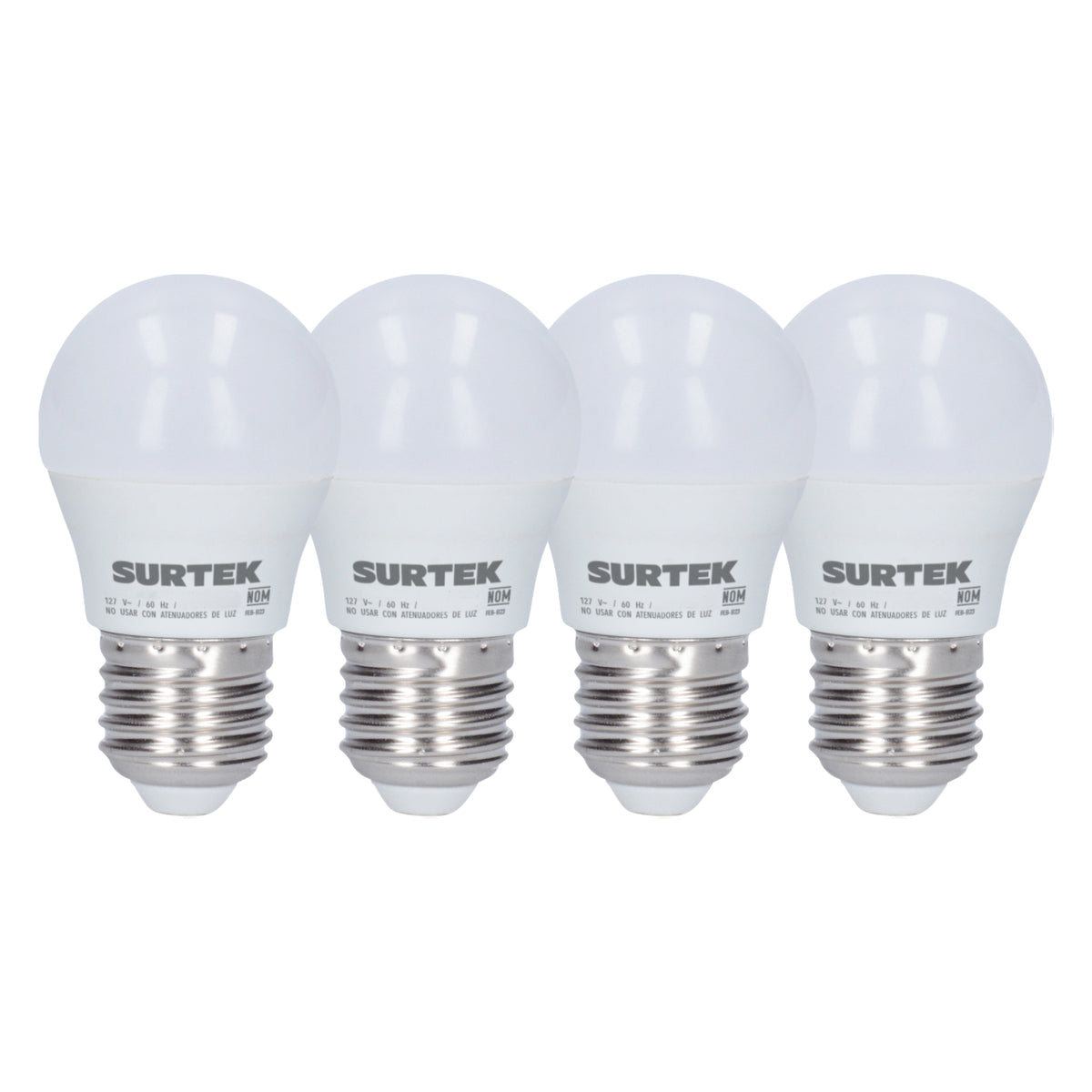Paquete de 4 lámparas de LED tipo bulbo A19, 9 W luz de día Surtek