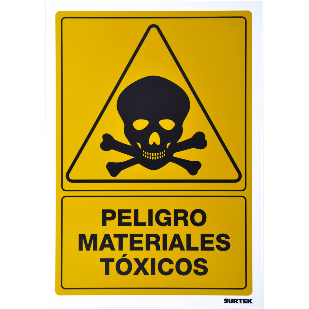 Señal "Peligro materiales tóxicos" Surtek