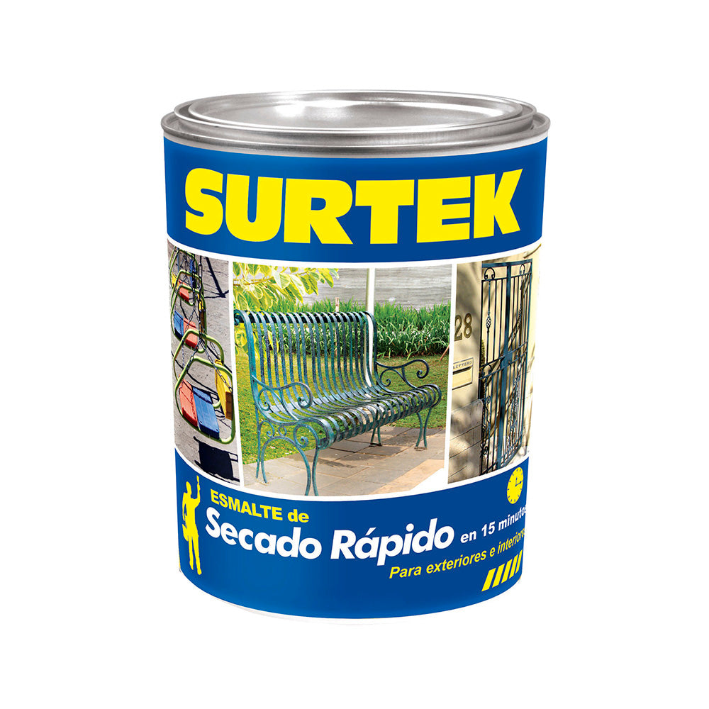 Esmalte de secado rápido 1 Lt color rojo Surtek